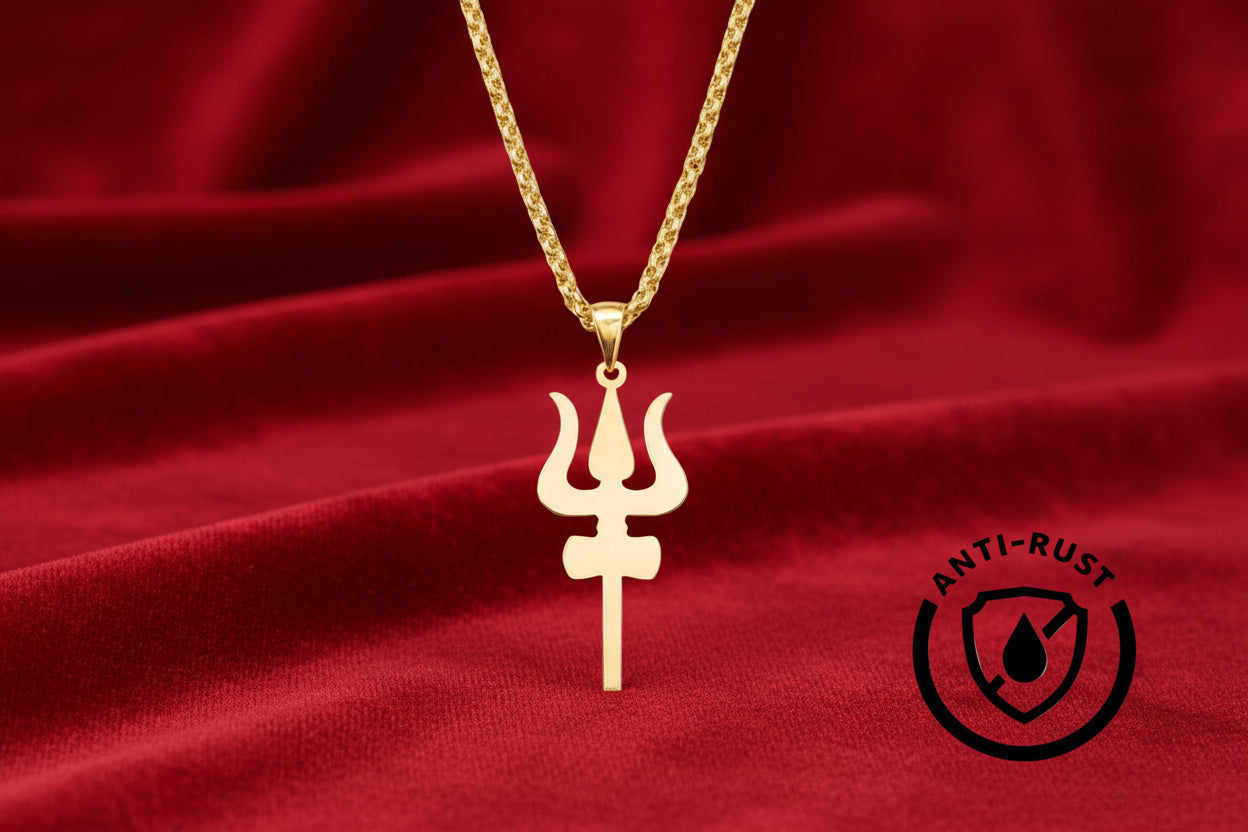 Trishul With Damru Pendant