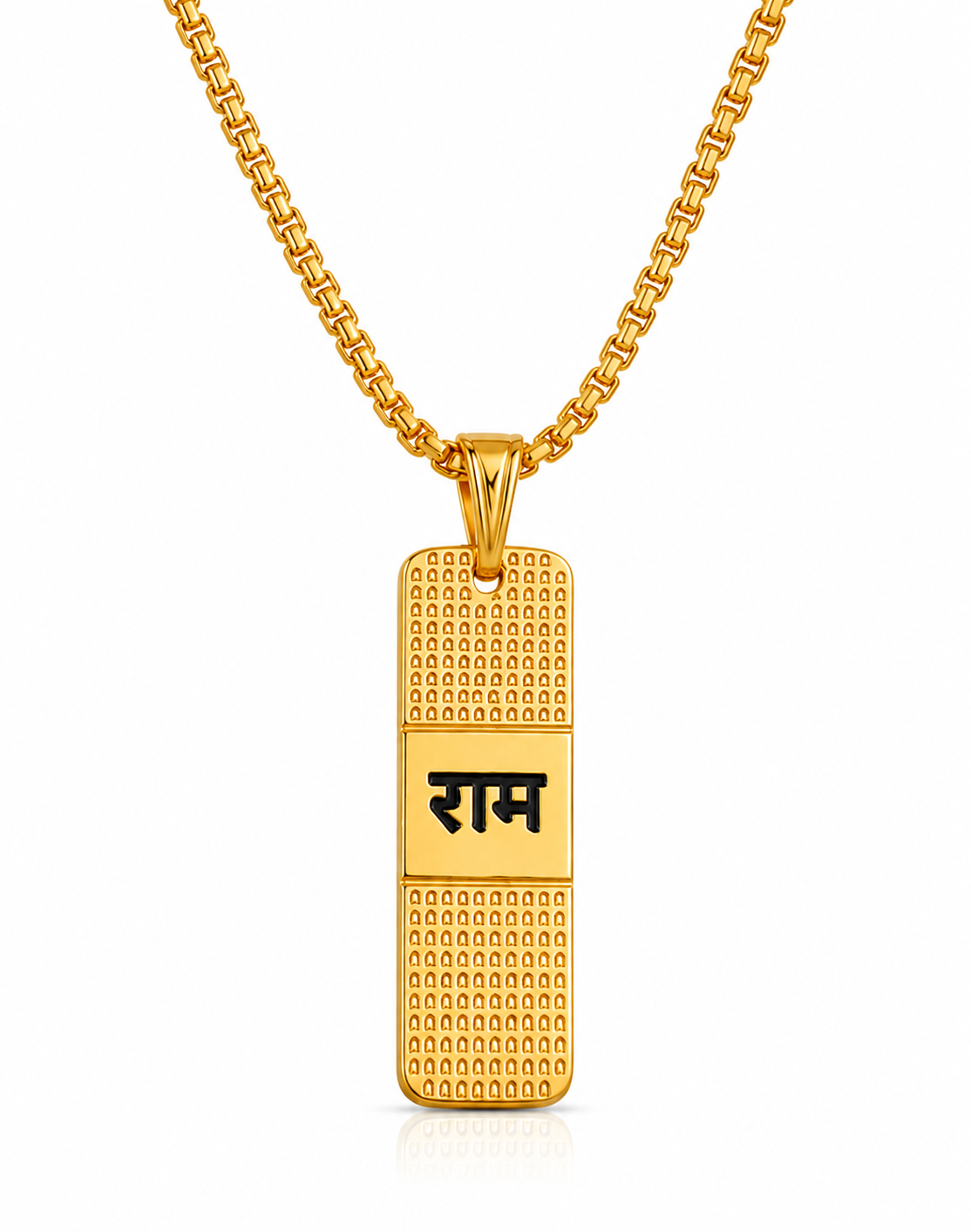 Shree Ram Naam Gold Plated Pendant Necklace