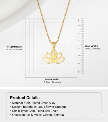 Gold Buddha Pendant