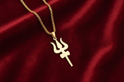 Trishul With Damru Pendant