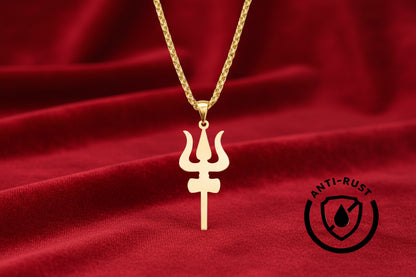 Trishul With Damru Pendant
